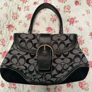 Vintage Coach Soho Signature Canvas Shoulder Bag | Y2K